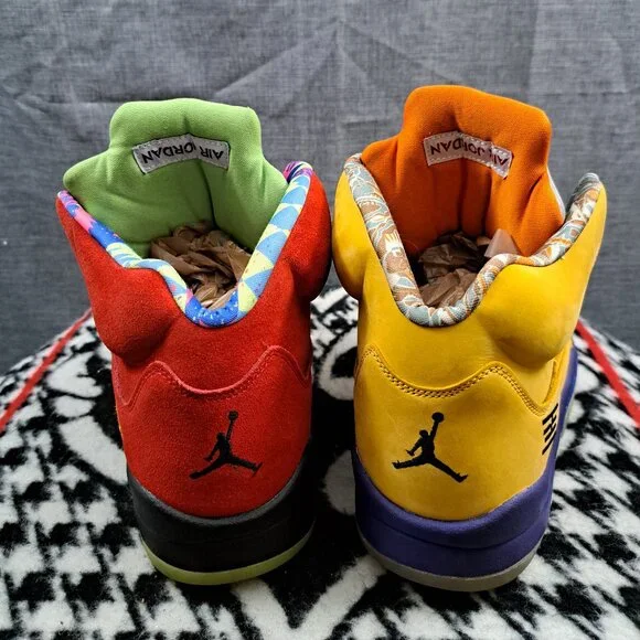 %Size 12 Nike Air Jordan 5 Retro What The Sneakers Men CZ5725-700 / AJ23